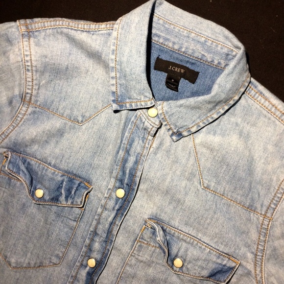 J. Crew Tops - J Crew denim western shirt ladies size 2
